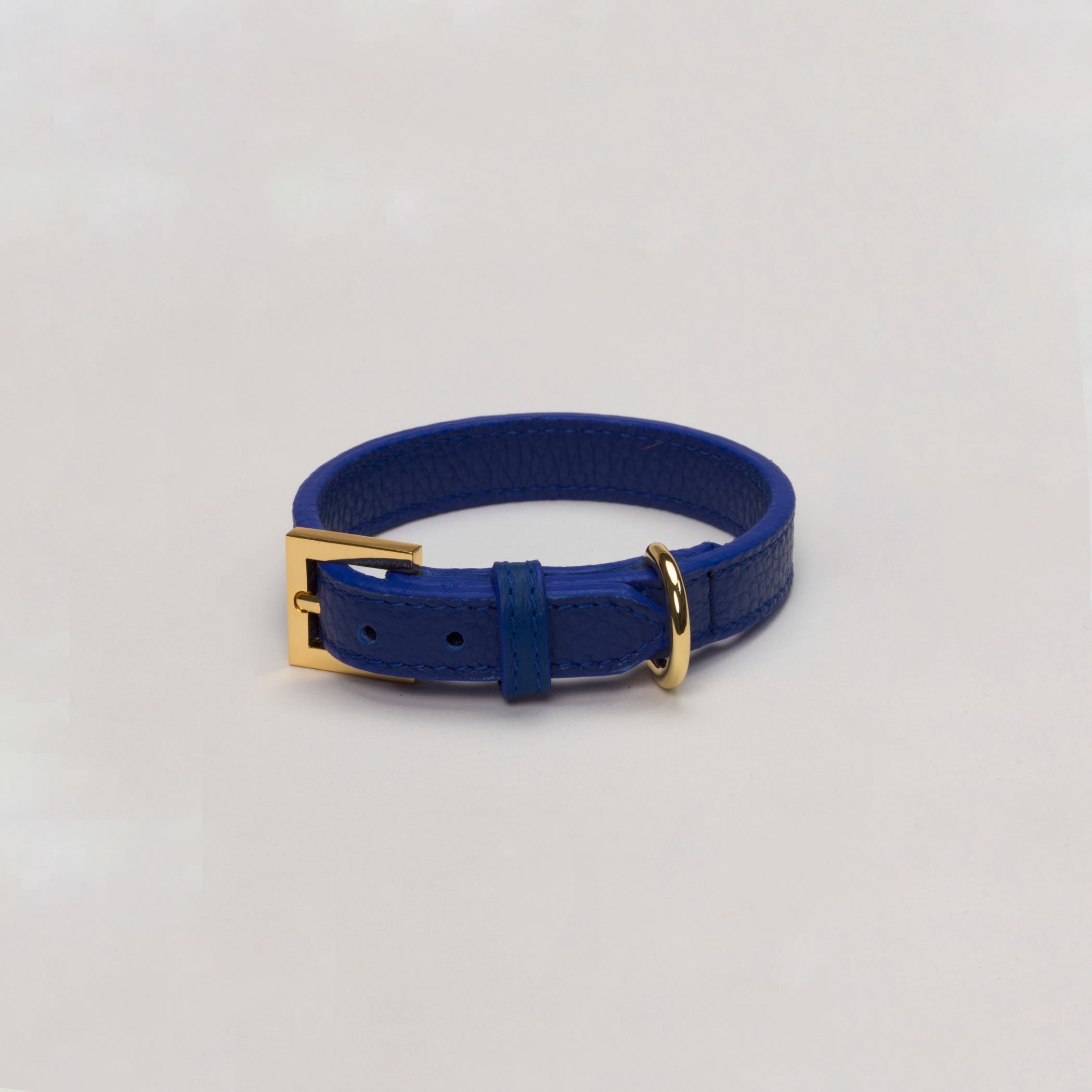 Luxury Leather Dog Collar Royal Blue, Teacup, Toy & Small Dogs – Leather Collar