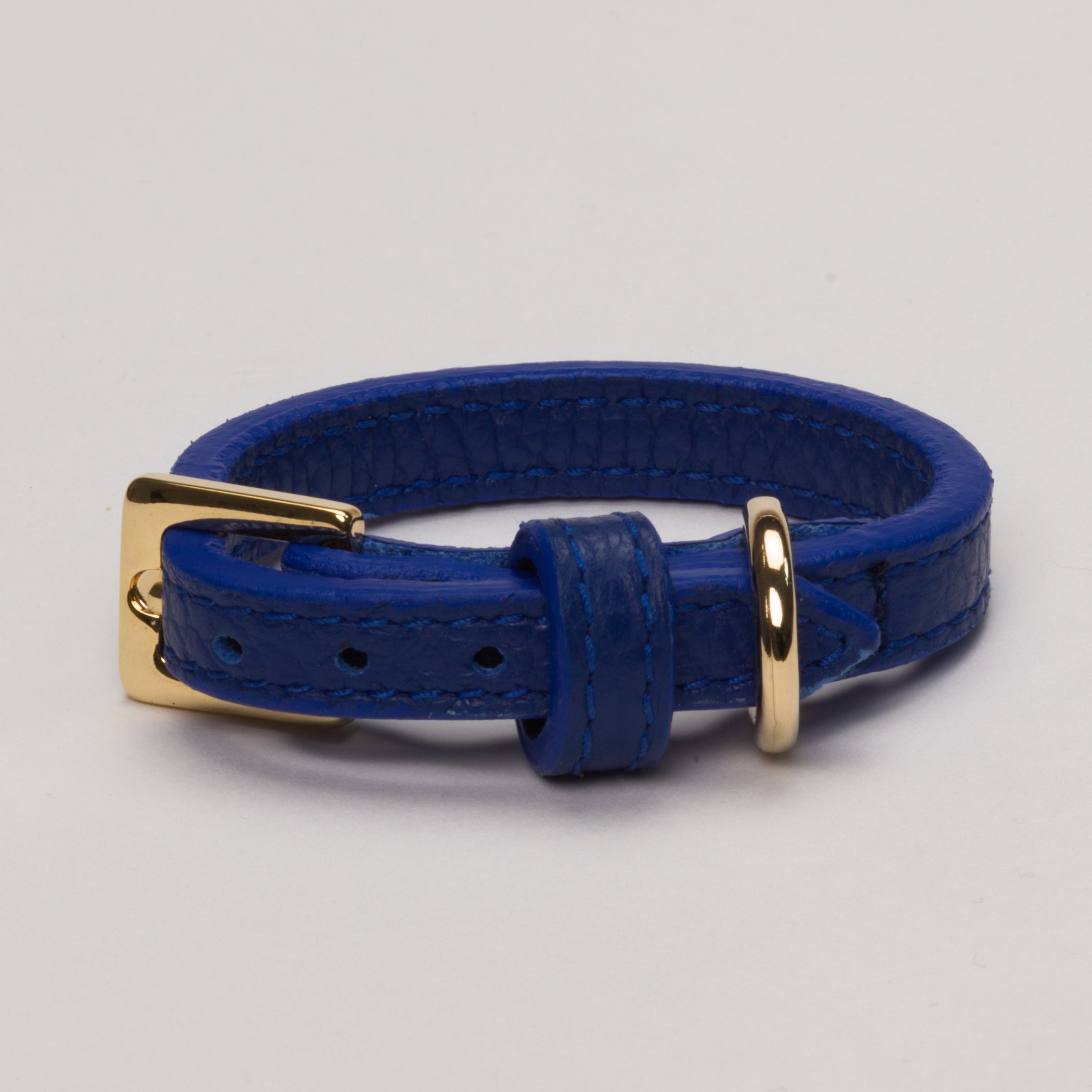 Luxury Leather Dog Collar Royal Blue, Teacup, Toy & Small Dogs – Leather Collar