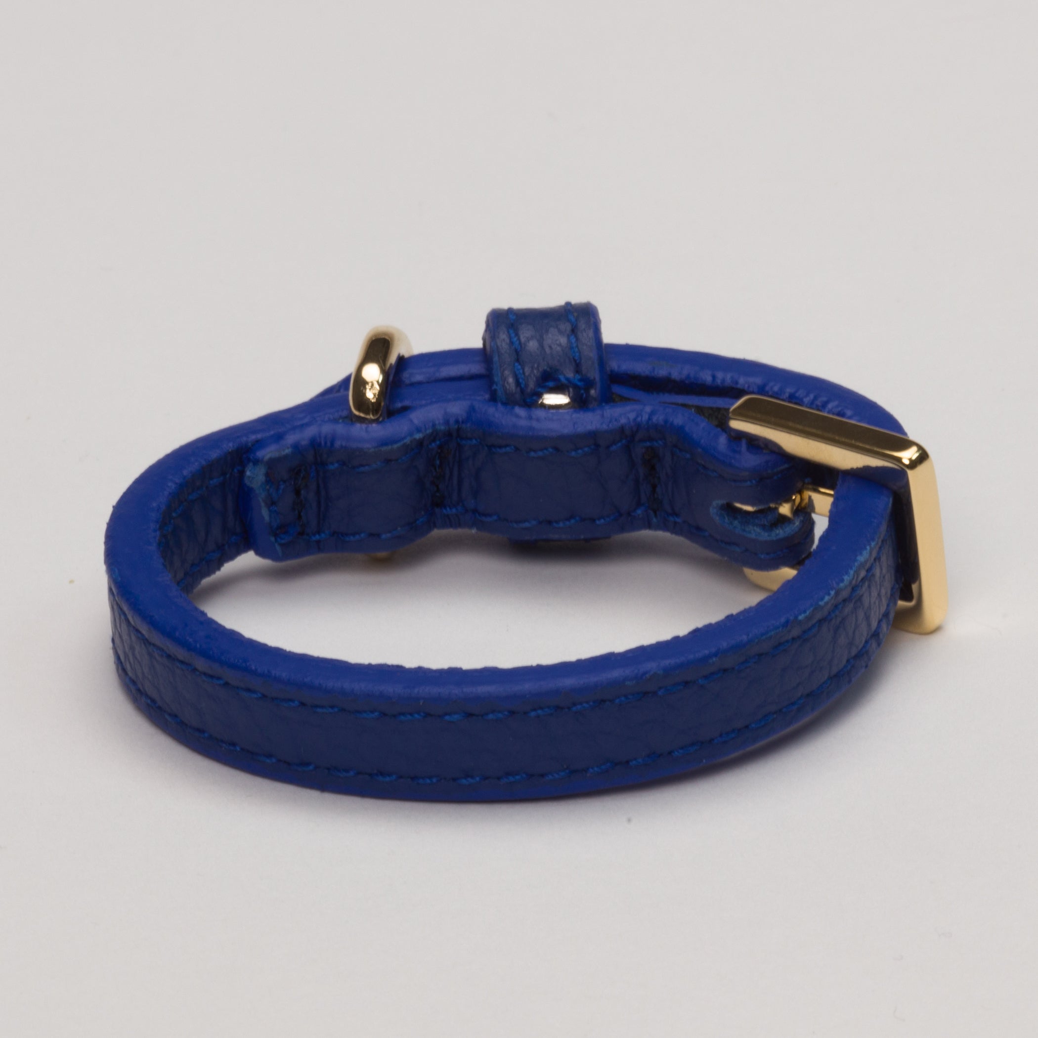 Luxury Leather Dog Collar Royal Blue, Teacup, Toy & Small Dogs – Leather Collar