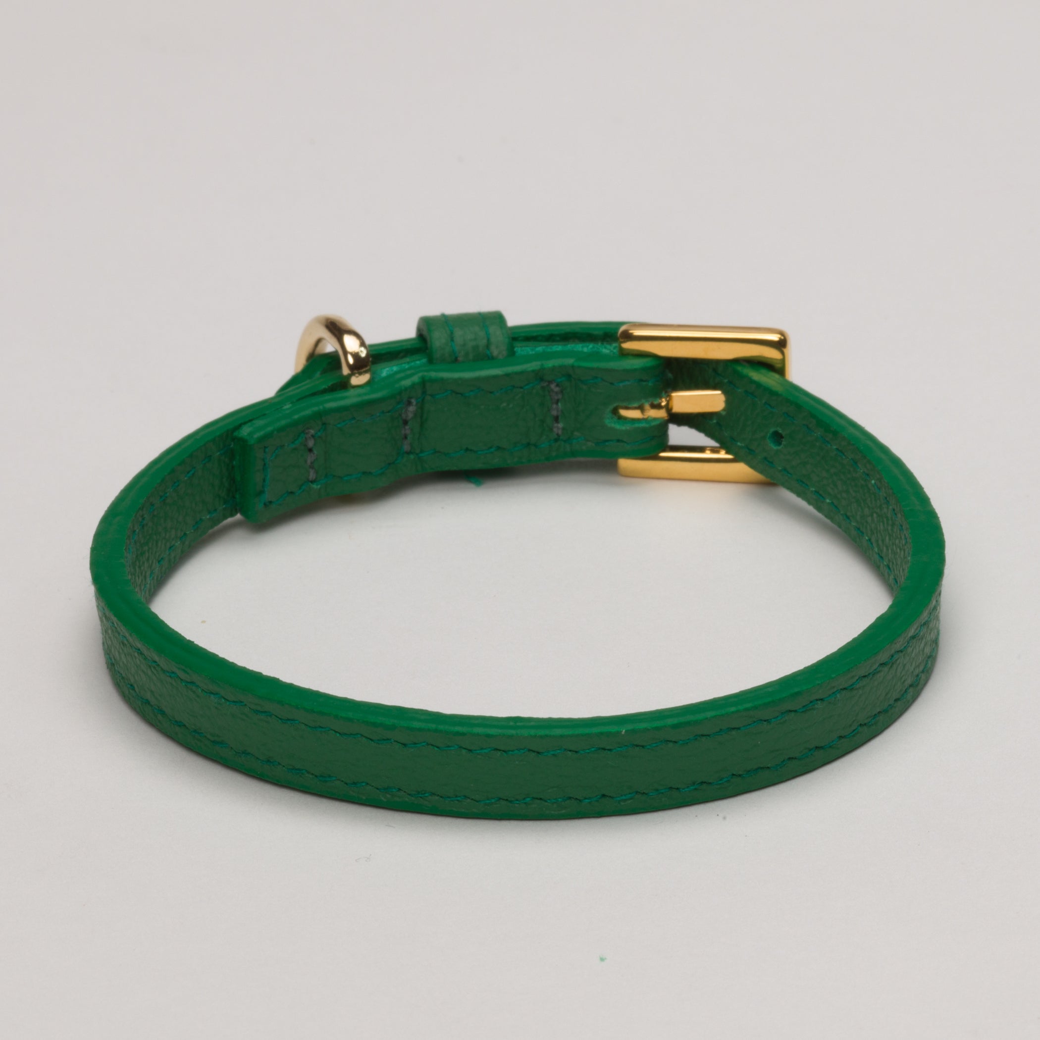 Racing Green Collar for Kittens and Cats – Leather Collar