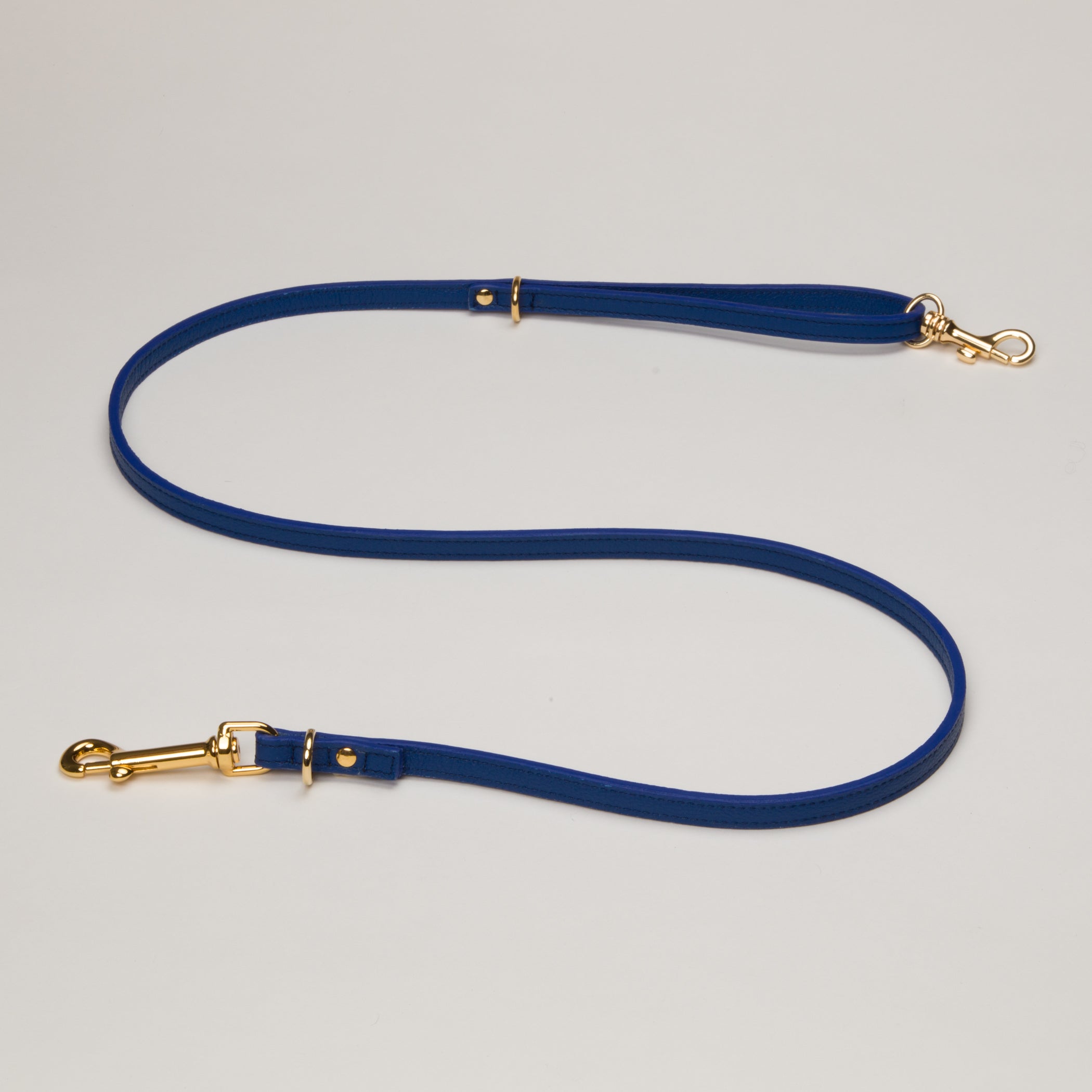 British Royal Blue Luxury Leather Dog Lead – Leather Lead