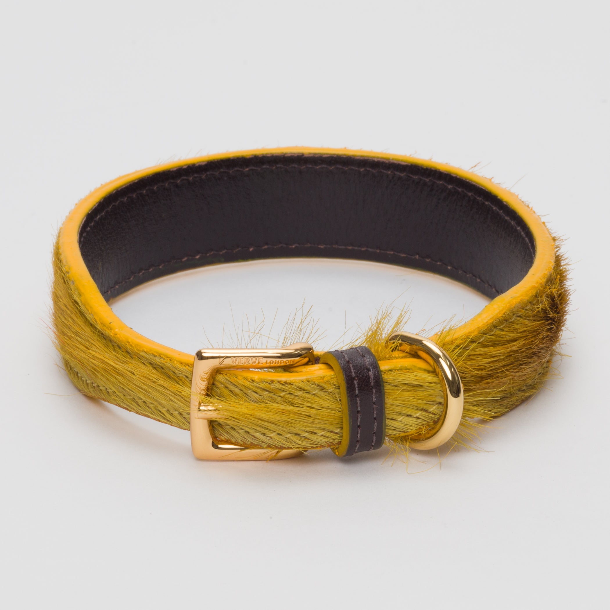 Luxury Mustard Yellow SpringBok Collar for Medium Dogs – SpringBok Leather Collar