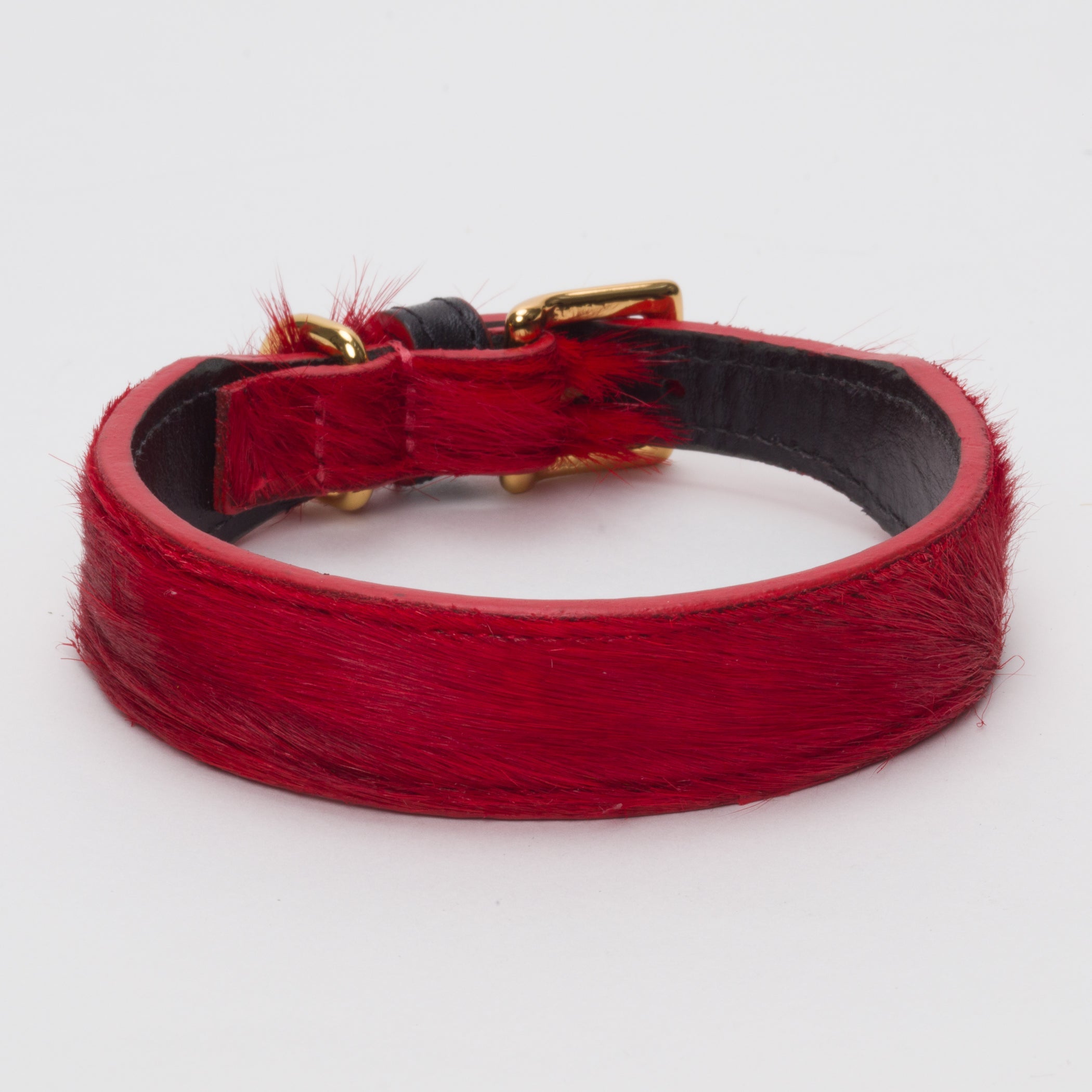 Luxury Blood Red SpringBok Collar for Medium to Large Puppies – SpringBok Leather Collar