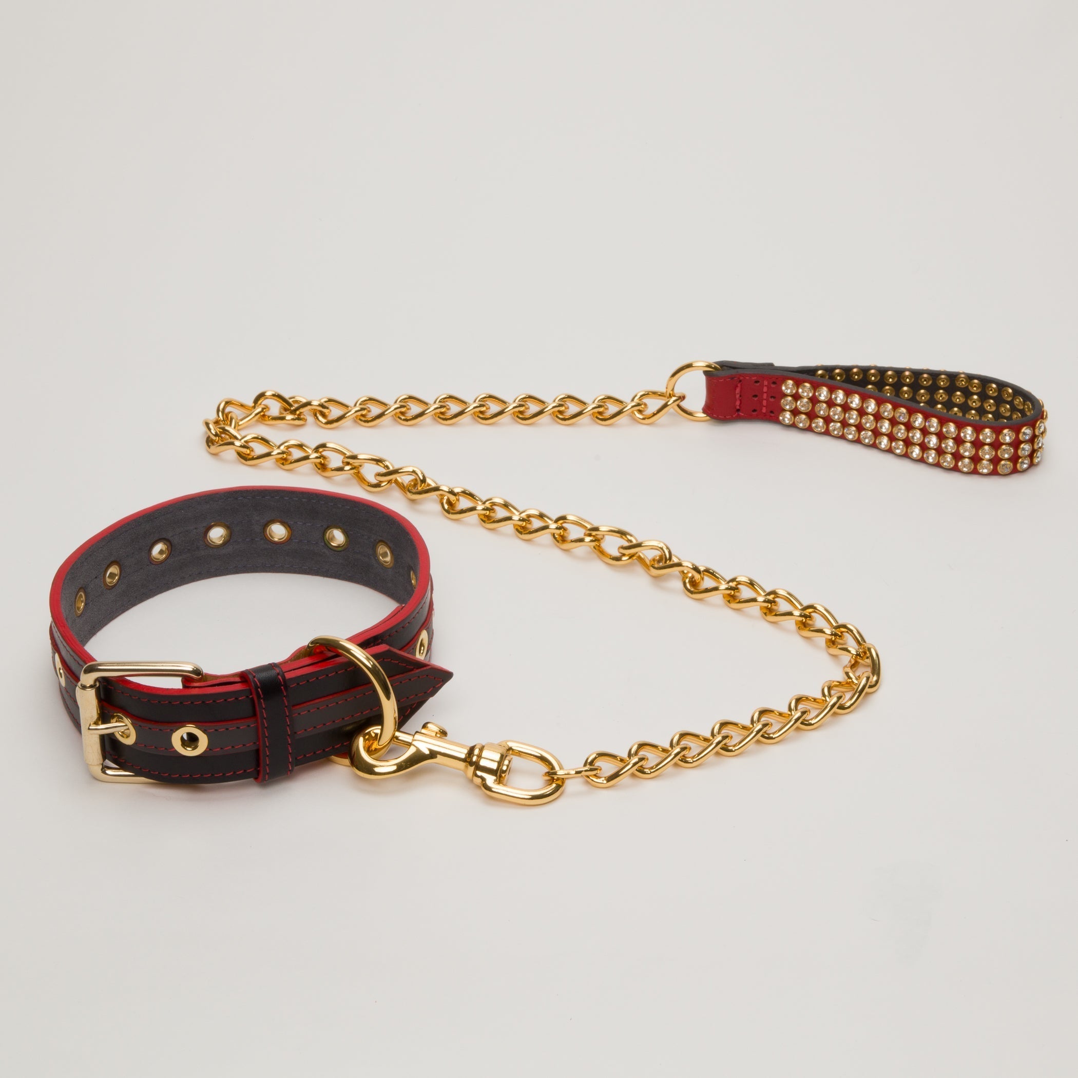 Luxury Leather Dog Collar Grey On Black Medium and XLarge Breeds – Leather Collar