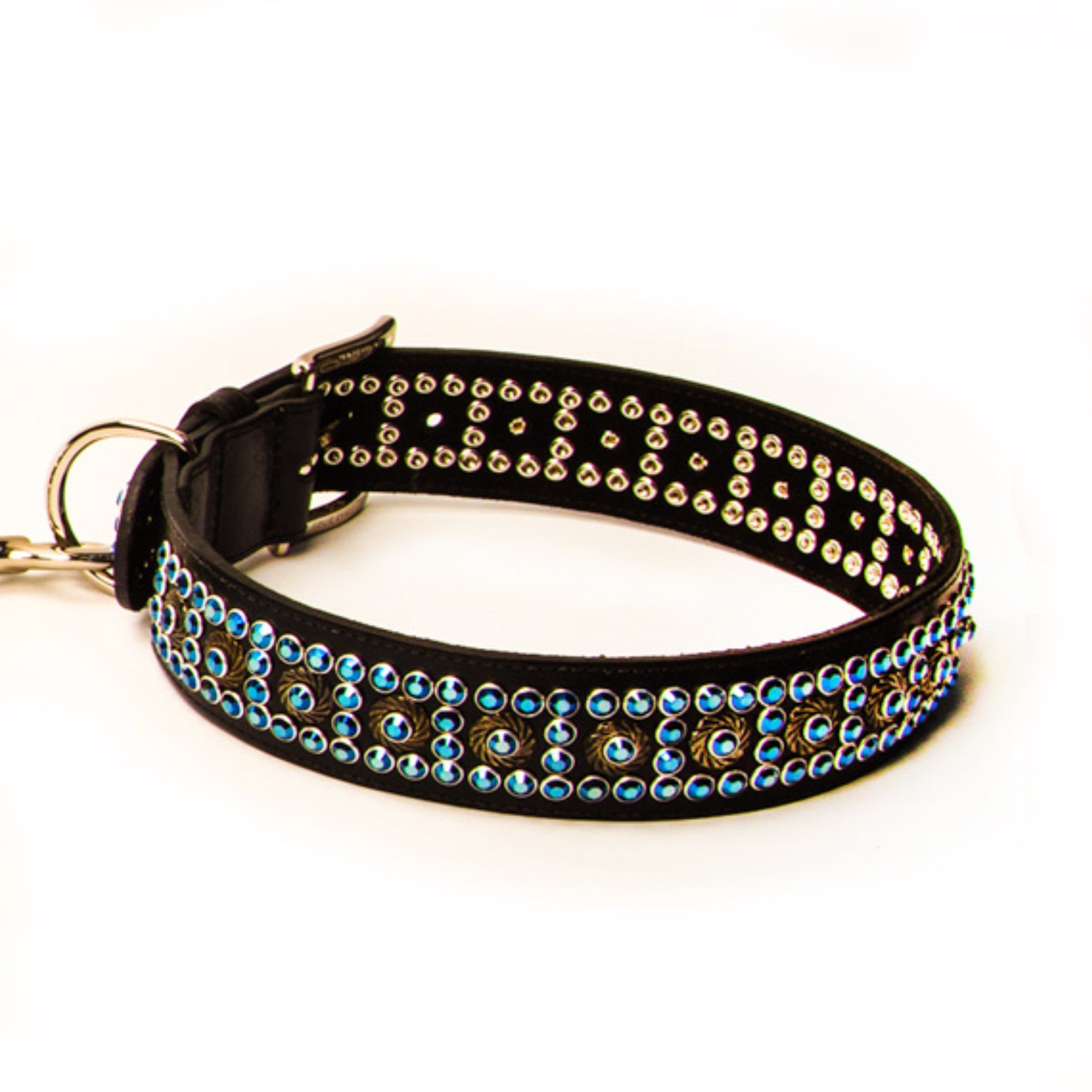 Bespoke Swarovski crystal Collar and Lead – Leather Collar