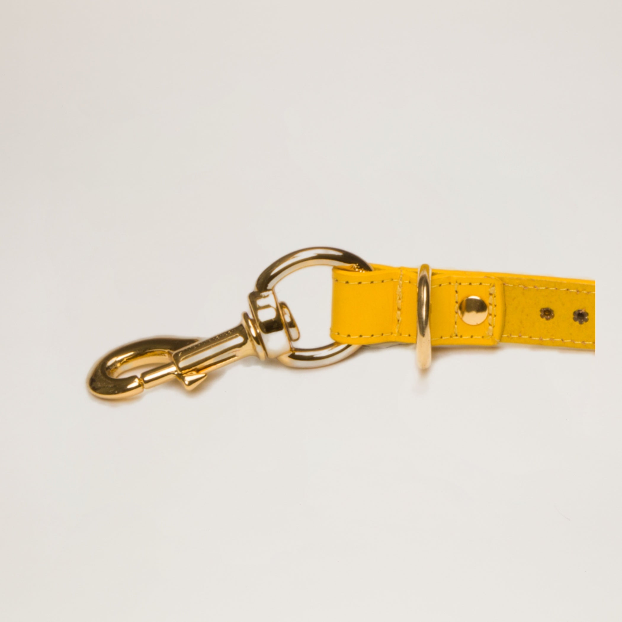 Luxury Leather Mustard Lead with Dome – Leather Lead