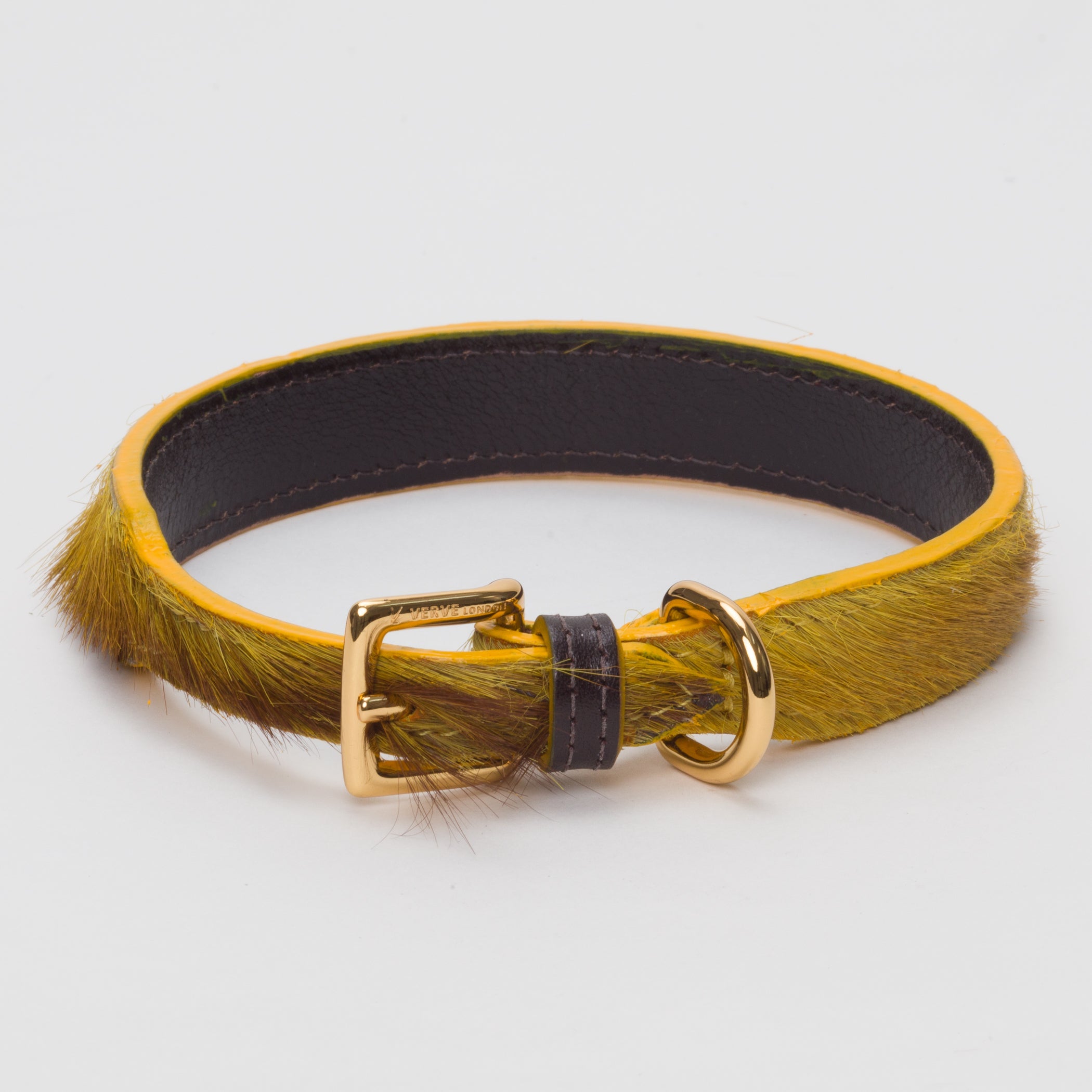Luxury Mustard Yellow SpringBok Collar for Medium Dogs – SpringBok Leather Collar